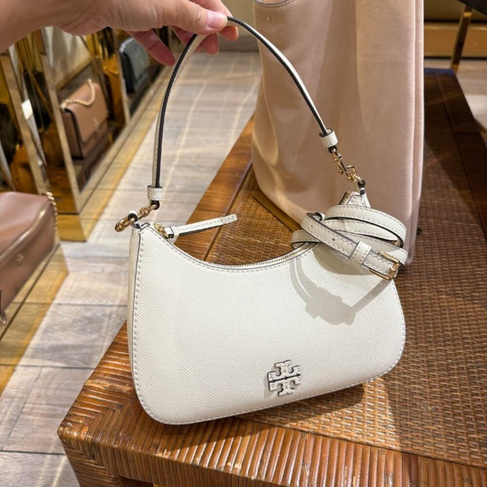 New‼️Tory Burch Thea Pebble Convertible Crossbody 190409 Light Cream $395